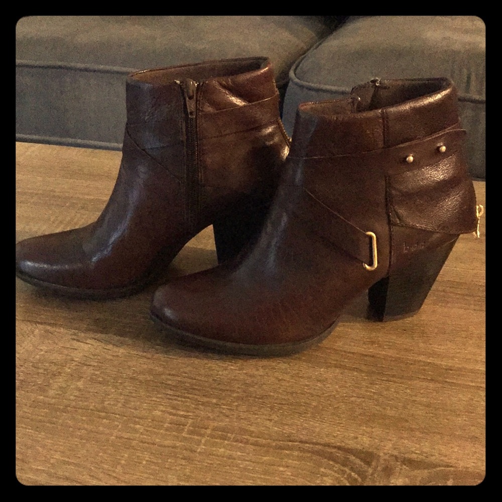 New Brown Leather Booties